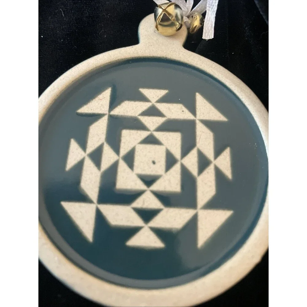 Set of 2 Ceramic Ornaments Missouri Star Quilt Co Christmas Ornaments